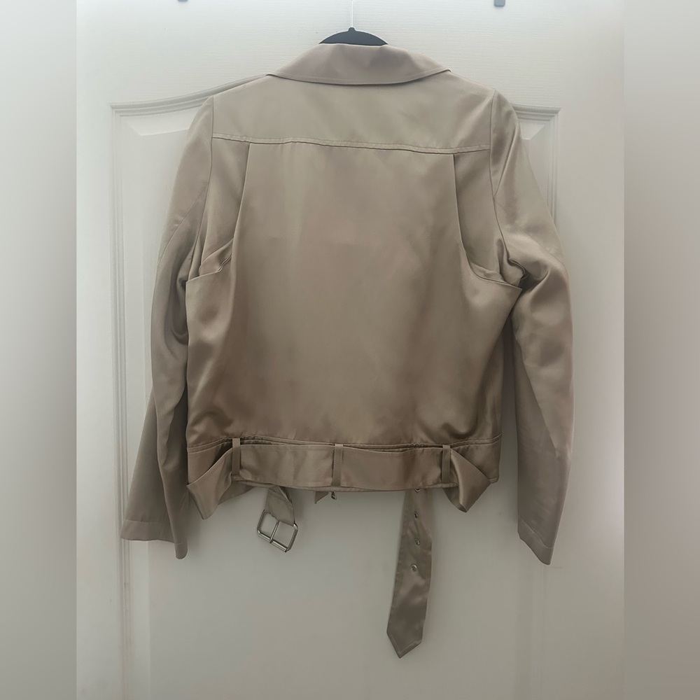 Cami NYC Satin silk moto Jacket M - Picture 6 of 9